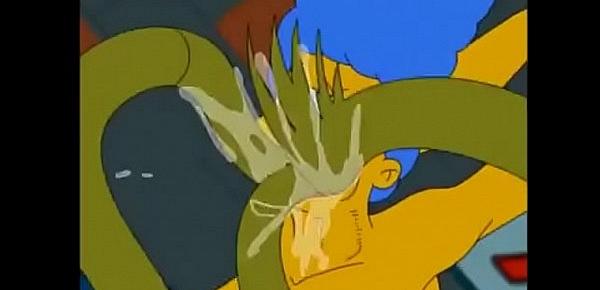  Simpsons Marge tentacle fuck